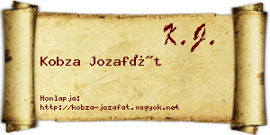 Kobza Jozafát névjegykártya